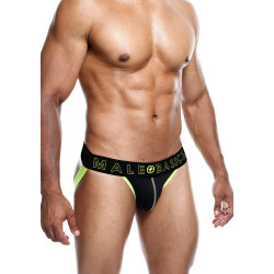 MALE BASICS Jockstrap NEON MaleBasics Noir-Jaune